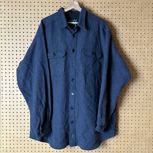 Woolrich XL Tall Blue Wool Shirt